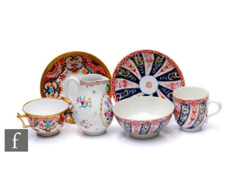 A collection of 18th and 19th Century Worcester polychrome tea wares, to including a Flight, Barr and Barr Queen Charlotte te