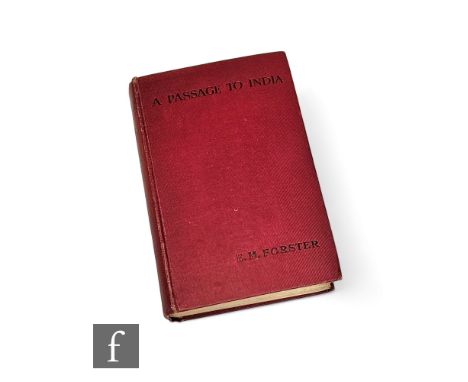 Forster, E. M. - 'A Passage to India', published by Edward Arnold &amp; Co, London, 1924, first edition, red cloth boards, 4t