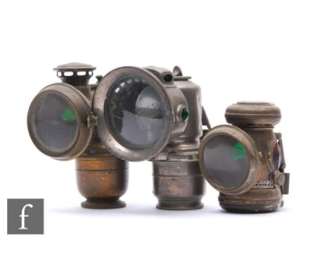 Three Lucas Carbide cycle lamps. (3)  PLEASE VIEW CONDITION REPORT 