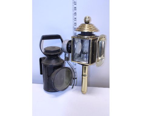 A antique Railway Lamp and carriage lamp 