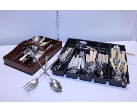 A large quantity of assorted vintage flatware 