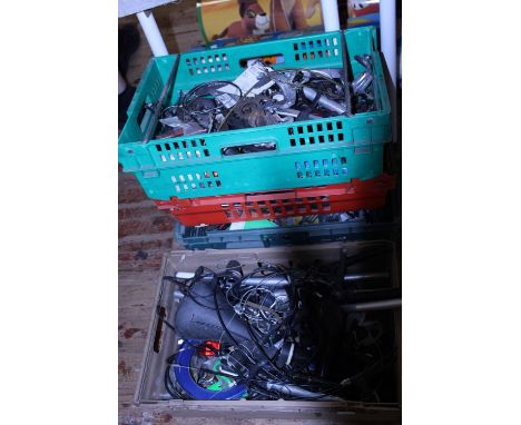 Four baskets of vintage cycle parts, spares and repairs etc. Shipping unavailable. 