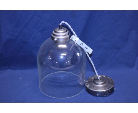 A vintage glass dome ceiling light. Shipping unavailable. 