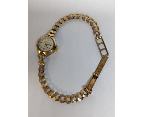 A 9ct gold ladies Regency 17 jewel manual wind wristwatch, 9.5gLocation: 