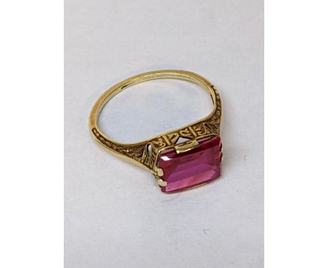 A 14ct gold ruby ring, 2gLocation: 