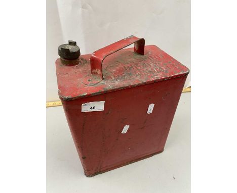 Vintage red painted fuel can