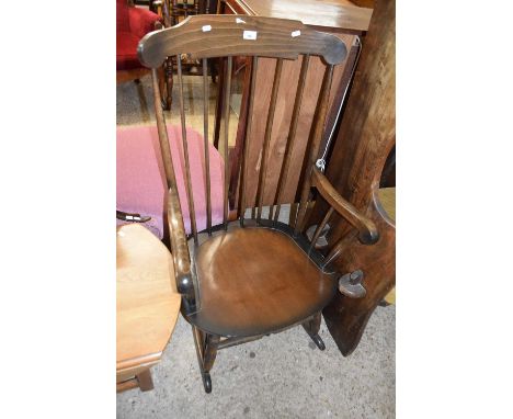Modern stick back rocking chair, possibly Ercol