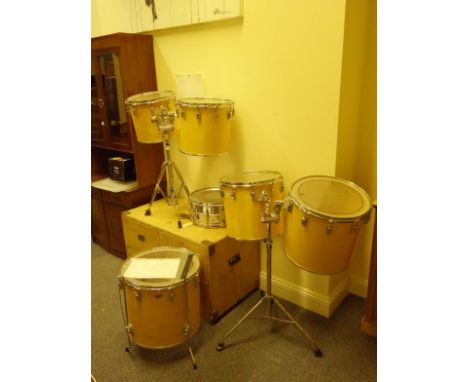 Don Powell, Slade a prized LUDWIG  Drum Kit comprising a floor standing Tom Tom, Graduating set of 5 Tom Tom's all by Ludwig 