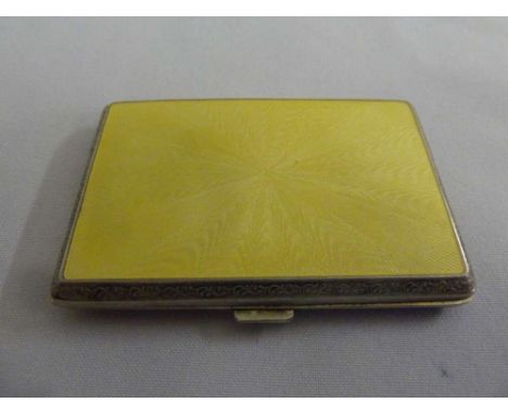 Continental white metal and enamel cigarette case