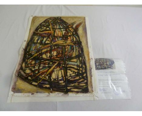 Boris Kosvinitsov oil on canvas, abstract, signed bottom left to include certificate (unframed)