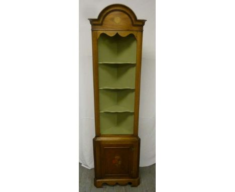 Edwardian corner cupboard arched top on bracket feet