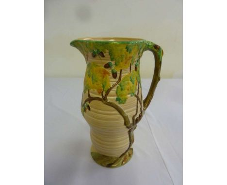 Carltonware porcelain jug decorated with branches and leaves