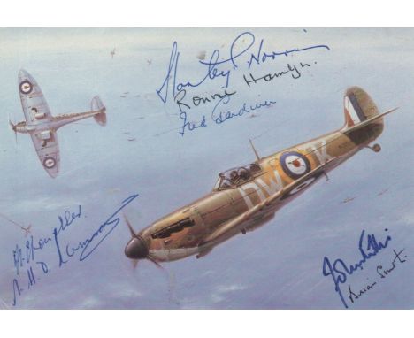 AVIATION: Selection of signed magazine photographs (and a few articles), reproduction images, some letters etc., by various f