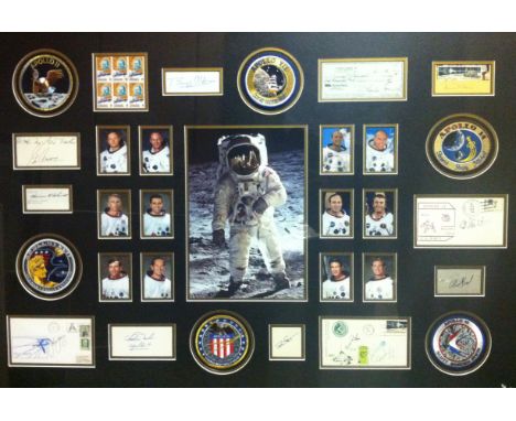 MOONWALKERS: A good set of twelve individual signed pieces, cards, First Day Covers (3) etc., by each of the men who have wal