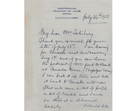  WORLD WAR II: Selection of A.Ls.S. (1), T.Ls.S. (4) and signed First Day Covers (4) by various allied military and naval lea