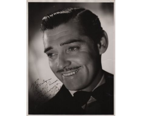  GABLE CLARK: (1901-1960) American Actor, Academy Award winner. A good vintage signed and inscribed 10 x 13 photograph of Gab