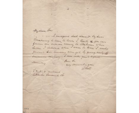  SCOTT WALTER: (1771-1832) Scottish Novelist. A.L.S., W Scott, one page, 4to, Athol Crescent, Edinburgh, n.d. (watermarked 18