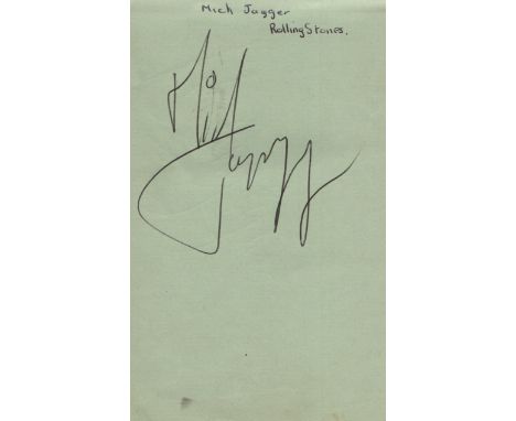 ROLLING STONES THE: An autograph album containing individual vintage signed pages by all five members of The Rolling Stones c