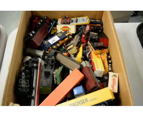 Selection of die-cast model trucks and other vehicles, by makers including Matchbox and Witing, each unboxed. 