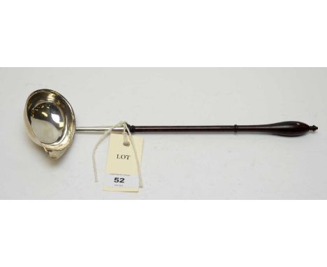 A George III silver toddy ladle, by TS, London, 1781, 32cms, 1.6ozs.