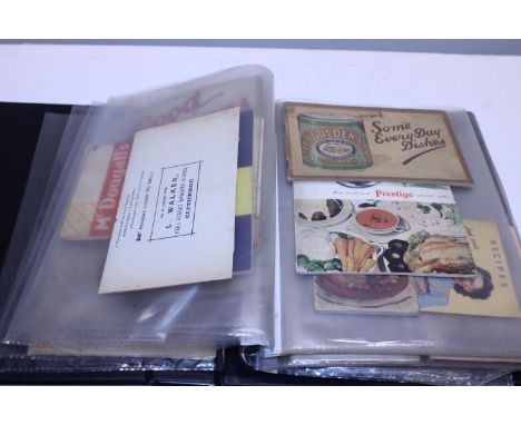 A large selection of vintage cookery related ephemera 