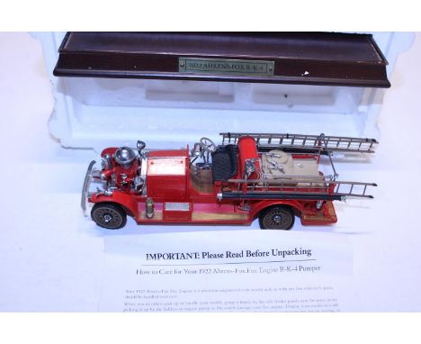 A 1990 boxed Franklin Mint die-cast model "The 1922 Ahrens-Fox R-K-4 Pumper 