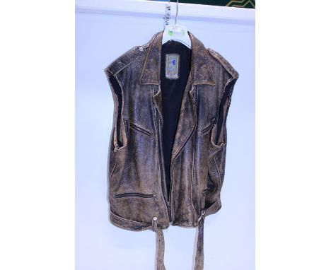 A vintage leather gilet 