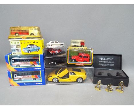 Lot to include a quantity of diecast model motor vehicles comprising Norev, Vitesse, Corgi, a Bburago / Burago 1:18 scale mod