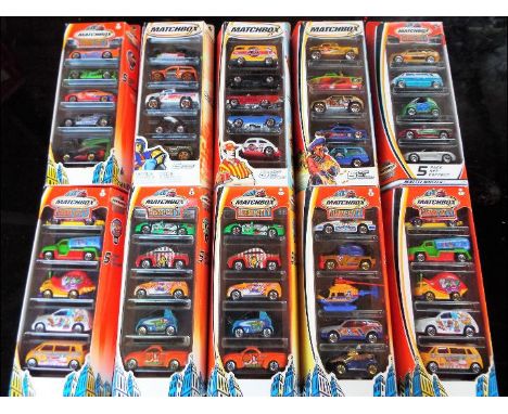 Matchbox Hero-City - ten packs each containing five models by Mattel, mint