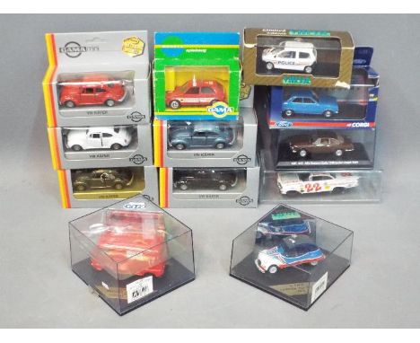 Corgi Vanguards, Gamma, Vitesse and Others - 13 boxed diecast model cars in 1:43 scale. Lot includes Corgi Vanguards VA09506 