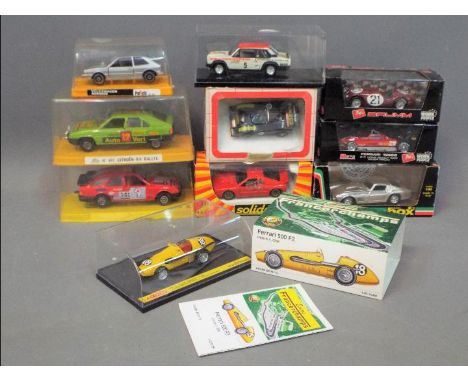 Polistil, Brumm, Guisval; Box; Solido - A nice assortment of 10 diecast vehicles and a slot car mainly 1:43 scale by European