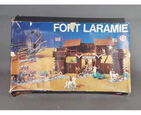 Big Plastic - a boxed #47 Fort Lamarie by Big Plastic, containing a quantity of Western plastic figures. Item is in Playworn 