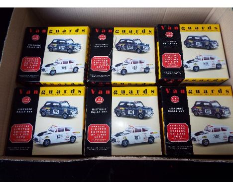 Vanguard - 12 diecast 1:43 scale boxed twin-car models, ' Historic Rally' sets (one or two boxes with tears)