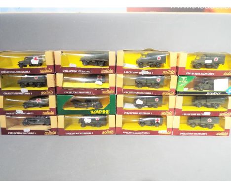 Solido - Fifteen diecast models of military vehicles from the Solido Collection Militaire I and one by Verem, models appear V