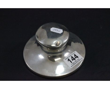 Silver Capstan Inkwell (rubbed hallmarks)