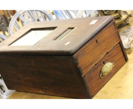 Vintage wooden cash till