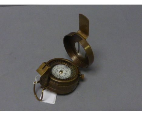 Brass compass stamped TG & Co ltd London 1940 mk III with crows foot mark