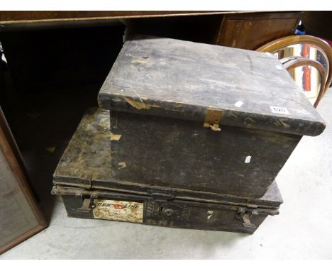Pine Tool Box and a Metal Trunk