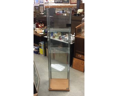 Large three shelf glazed display cabinet