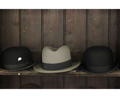 Two vintage gents bowler hats and another