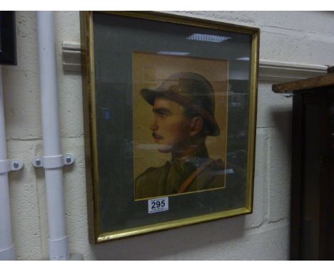 WWI Interest Oil Painting Portrait of a French Soldier in Uniform