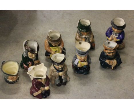 Collection of vintage toby jugs to include Royal Doulton & Kirkham pottery