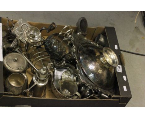 Box of vintage silver plated & white metal items