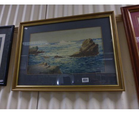Allen Stewart North early 20th  water colour seascape .signed lower left.