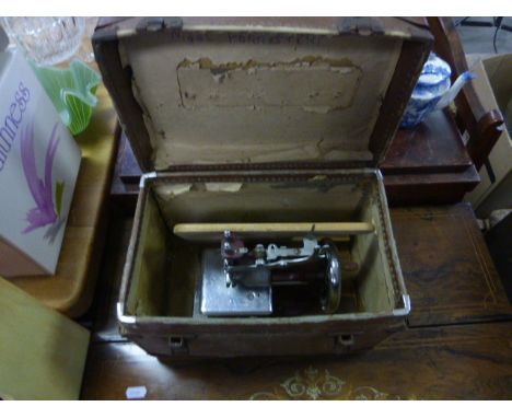 Vintage Cased Miniature Sewing Machine 