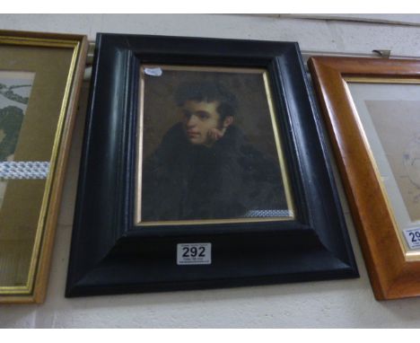 Ebonised Framed Portrait of Russian Foremost Poet Vasily Zhukovsky born 1703 died 1852