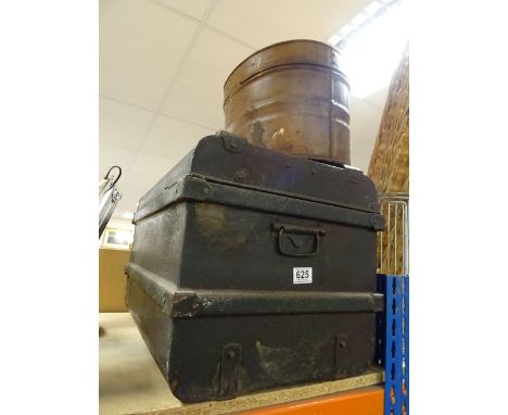 Tin Trunk and Tin Hat Box