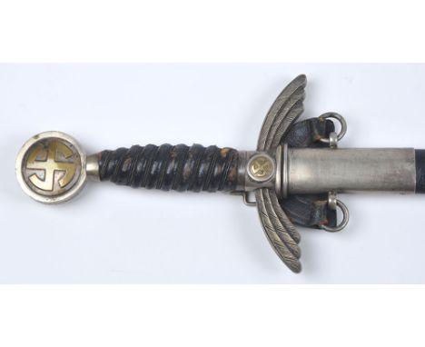 WW2 German Luftwaffe Officers Sword by David Malsch Sreinbach, good untouched example of a Luftwaffe officers dress sword wit