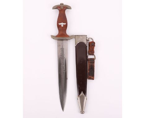 Third Reich S.A. (Sturmabteilung) Dress Dagger by Tiger, good example with the original grip retaining the eagle and enamel S