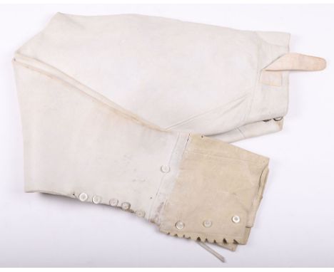 Pair of British Georgian / Victorian Style Buckskin Breeches, good pair with mother of pearl style buttons to the ankles. Sho